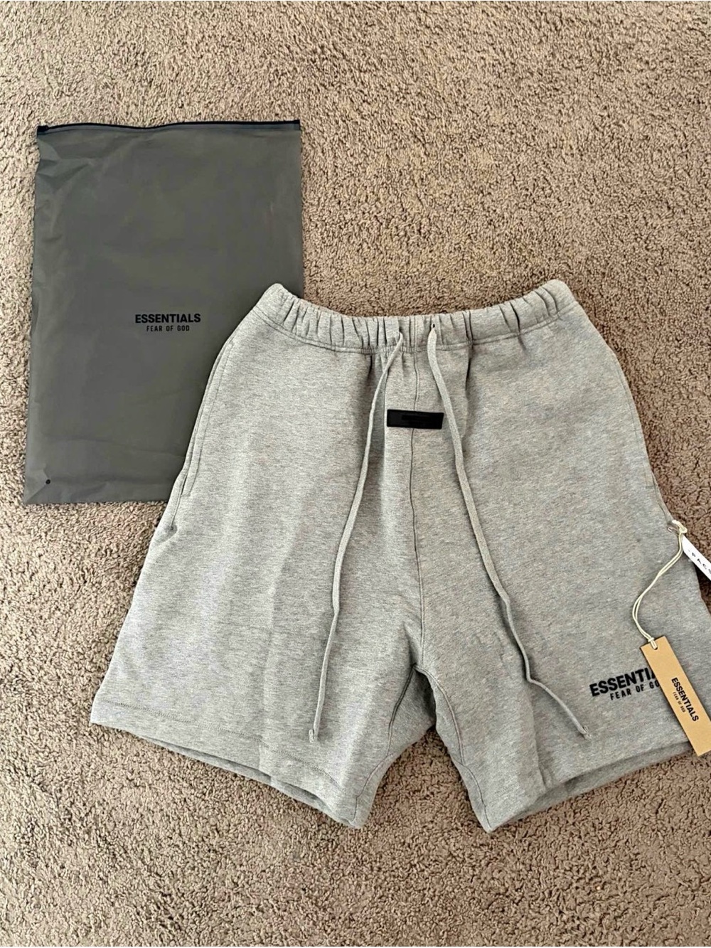 Essentials Men’s Light Gray Athletic Sweat Shorts
